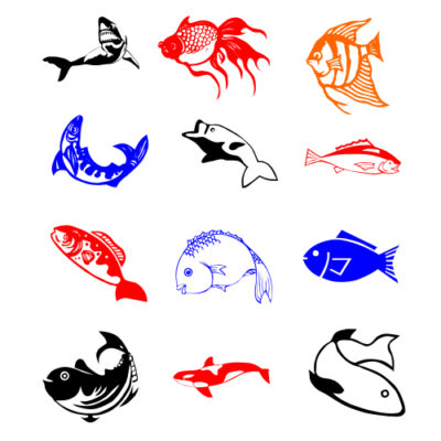 دانلود طرح وکتور ماهی و آبزیان