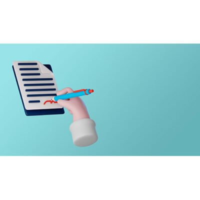 طرح آیکون سه بعدی امضای قرارداد