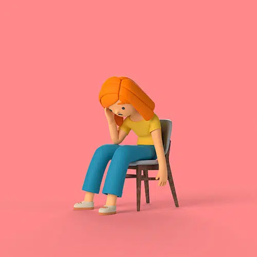 3d girl character sitting chair 1 کاراکتر