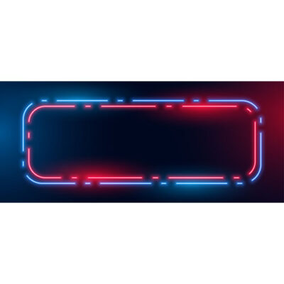 کادر و حاشیه خالی با نئون آبی و قرمز مناسب نوشتن متن