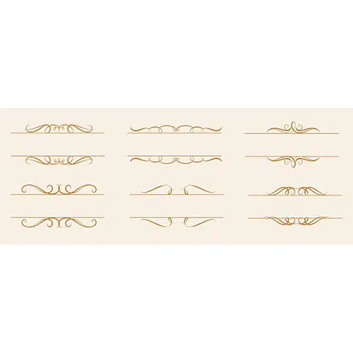 Classic vintage floral text frames wide banners set 1 مجموعه-گوشه-حاشیه-تصویرسازی-زینتی-قاب-تک رنگ-سبک
