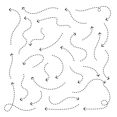 Clean dot style hand drawn doodle arrows set 1