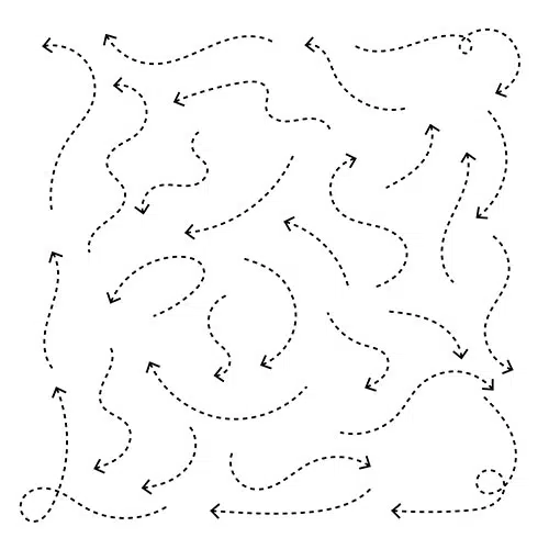 مجموعه ست فلش ها در جهات پیچ در پیچ مختلف 1 Clean dot style hand drawn doodle arrows set 1 مجموعه