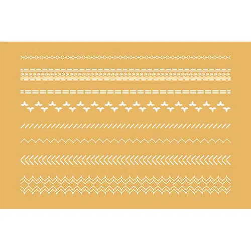 Decorative boho ethnic borders set 1 طرح