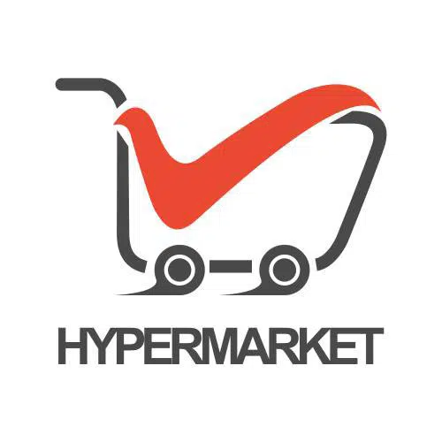 Hypermarket Logo shop cart 1 وکتور