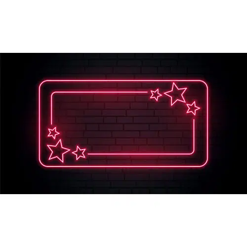 Red neon stars frame with text space 1 کارت مواج-قرمز-مشکی-شرکتی