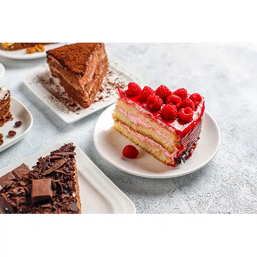 تصویر با کیفیت کیک و شیرینی توت فرنگی و شکلاتی 1 assortment pieces cake 1 تصویر