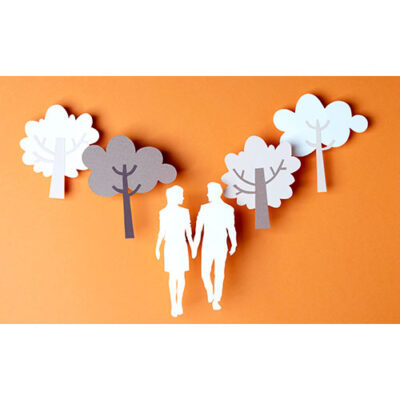 تصویر چیدمان پاییز به سبک کاغذی