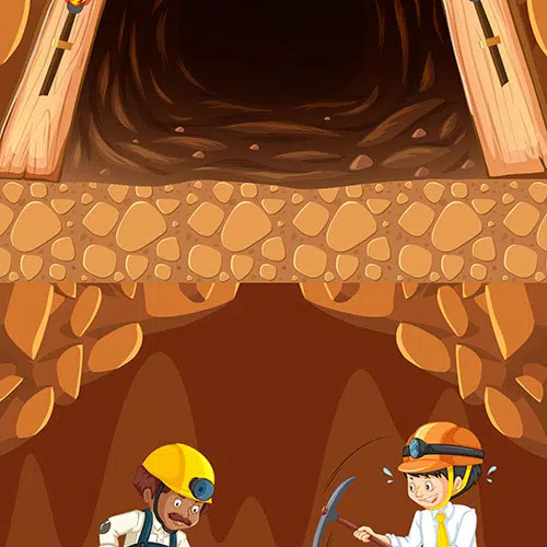 bitcoin mining with two miner underground 1 وکتور