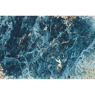 بافت و تکسچر سنگ نمای ساختمان آبی و رگه های طلایی