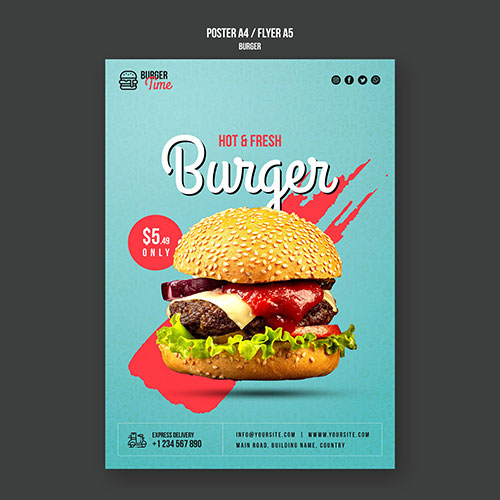 burger concept poster template 1