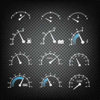 طرح وکتور داشبورد خوردو و صفحه کیلومتر خودرو
