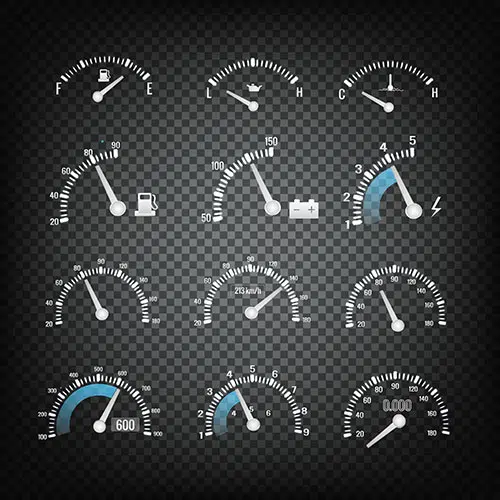 car dashboard control panel elements collection 1 طرح
