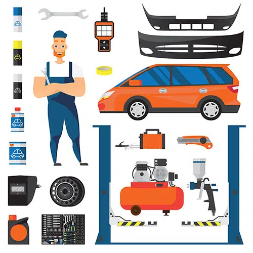 car service flat icons set 1 طرح