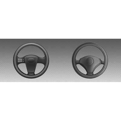 وکتور آیکون فرمان خودرو آینه های ماشین