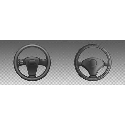 وکتور آیکون فرمان خودرو آینه های ماشین 1 car steering wheels auto part control drive turn realistic set black leather automobile steering wheels 1 وکتور ایکون