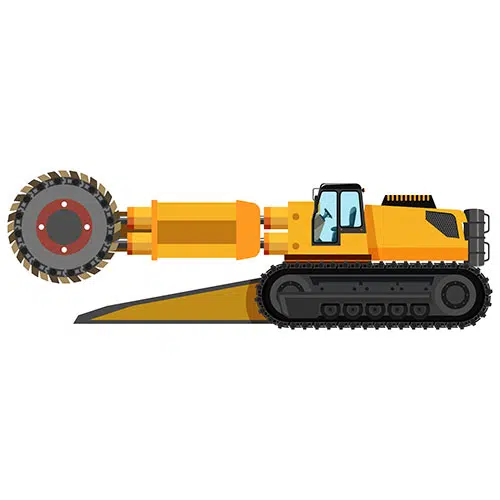 coal mining roadheader isolated 1 سر