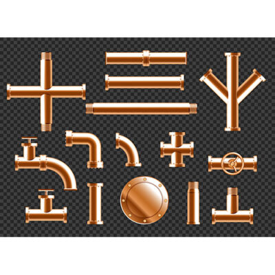 لوله های مسی لوله های لوله کشی عناصر لوله کشی با اتصالات سوپاپ شیر