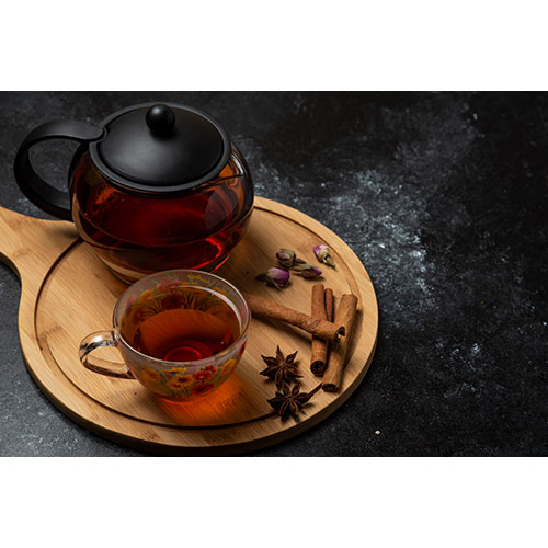 cup tea with flavour spices herbs 1 قالب