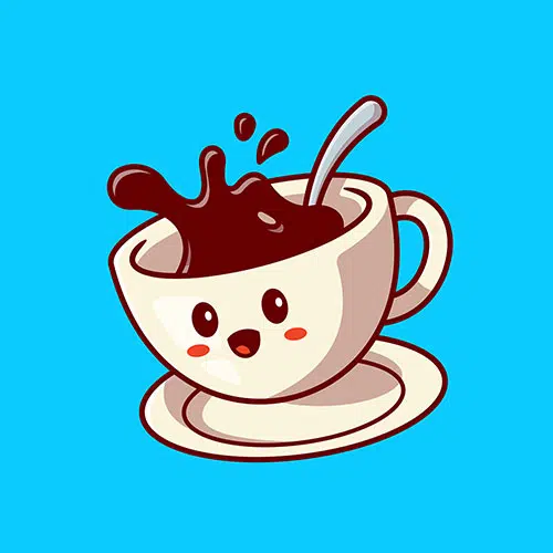 cute happy coffee cup cartoon vector icon illustration drink character icon concept flat cartoon style 1 پس زمینه-زیبا-آشپزی-با-سینی