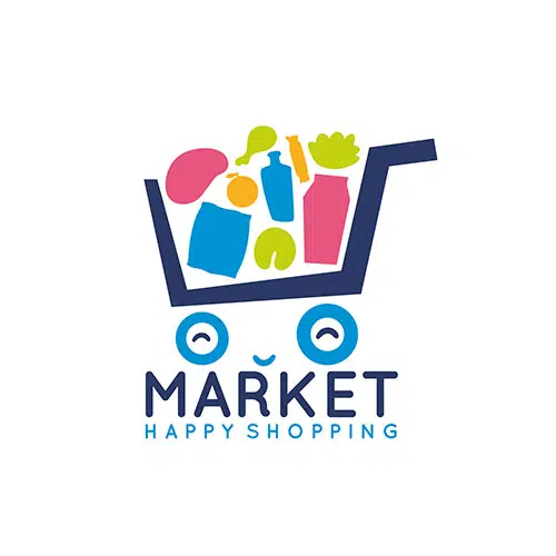 cute shopping cart logo 1 قاب