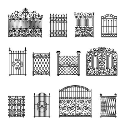 مجموعه نرده های تزئینی و لاکچری و دروازه ورودی باغ و ویلا