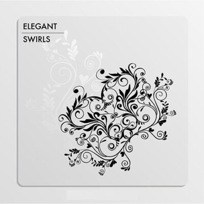 طرح وکتور چرخش گلهای زیبا و حاشیه و کناره