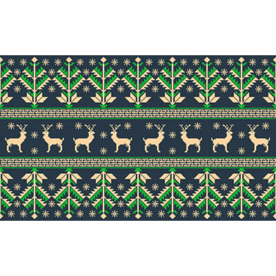 طرح وکتور تزئینی گلیم و طرح گوزن