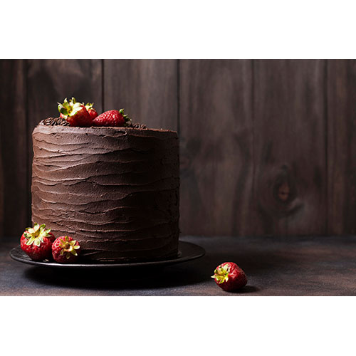 front view chocolate cake concept 1 موکاپ