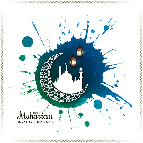 طرح وکتور با موضوع ماه مبارک رمضان 1 happy muharram islamic new year crescent moon background vector 1 طرح