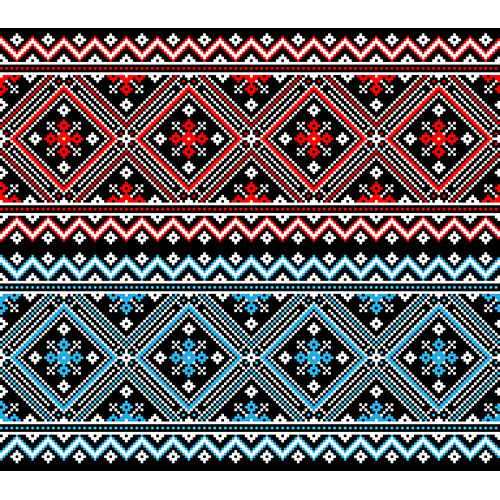 illustration ukrainian folk seamless pattern ornament 1 زیبا-خلاقانه-گل-قاب-طراحی