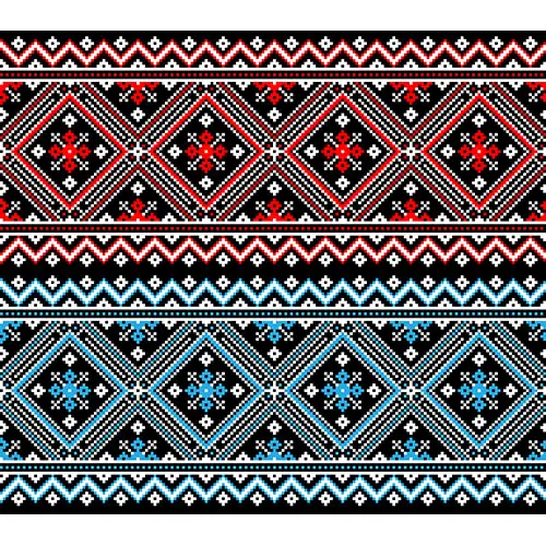 illustration ukrainian folk seamless pattern ornament 1 تصویر