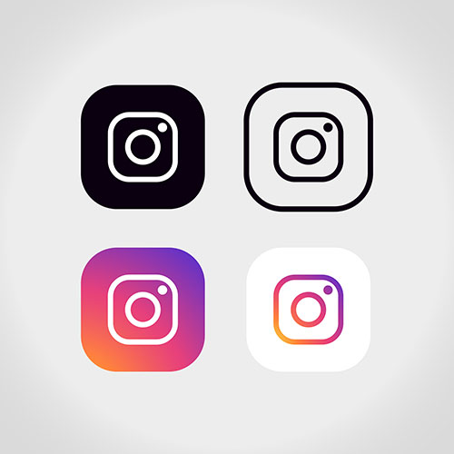 instagram logo collection 1 وکتور طرح آماده و لایه باز تبلیغات مایع و پودر لباسشویی
