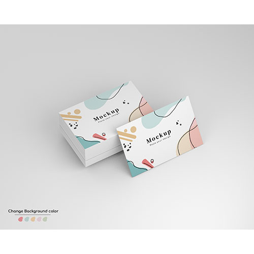 isometric minimal business visiting card mockup wad isolated 1 پس زمینه مسطح-عربی-الگو