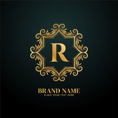 لوگو و آرم لاکچری برند با نام R لاتین