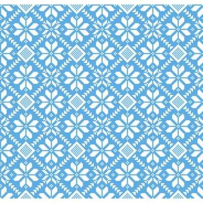 وکتور زمینه و حاشیه گلیم با اشکلا هندسی با تم رنگی آبی و سفید