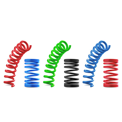 metal springs isolated set 1
