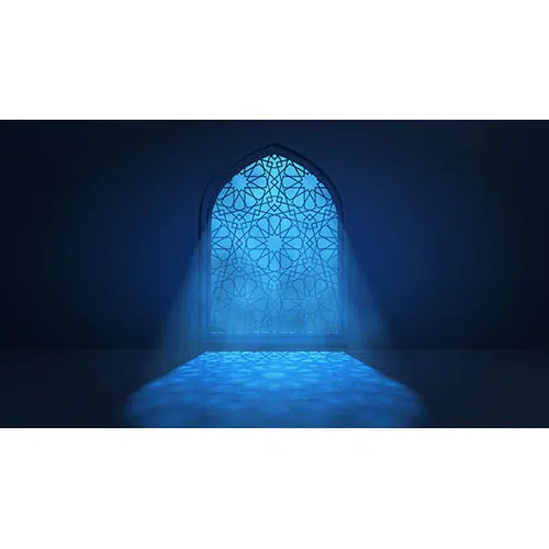 moon light shine through window into islamic mosque interior 1 روتر-وای-فای-بالا-با-فضای-کپی