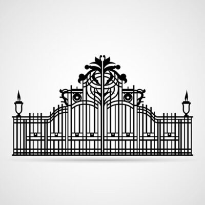 طرح وکتور و با کیفیت دروازه لاکچری باغ ویلا