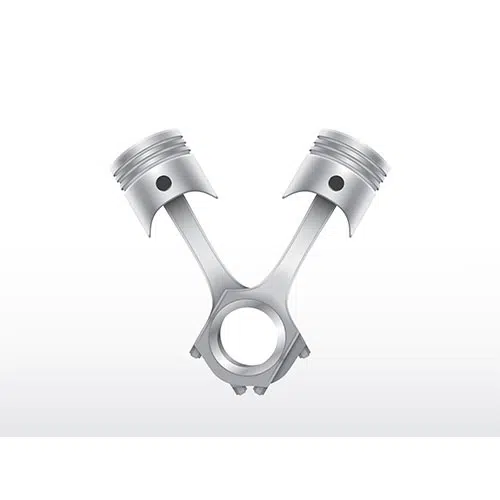 realistic pistons isolated white background engine equipment car motorbike 1 وکتور