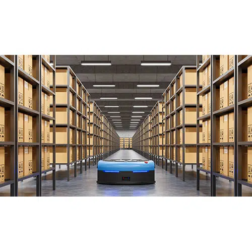جابجایی کالاها بصورت مکانیزه در انبار 1 robots efficiently sorting hundreds parcels per hour automated guided vehicle agv 3d rendering 1 جابجایی