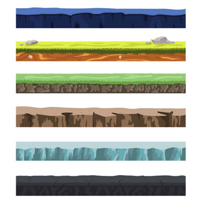 وکتور مجموعه با موضوع انواع خاک و زمین شناسی