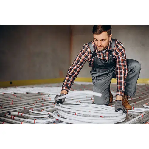 service man instelling house heating system floor 4 تصویر