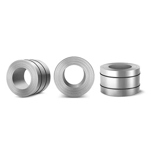 steel sheet roll stainless construction tape coil isolated white 1 تصویر