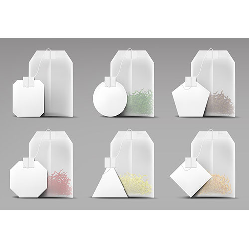 tea bags set isolated grey 1
