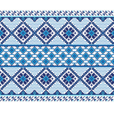 طرح اشکلا هندسی و گلیم با تم رنگی آبی و سرمه ای