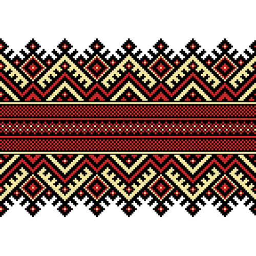 vector illustration ukrainian folk seamless pattern ornament ethnic ornament border element7 1