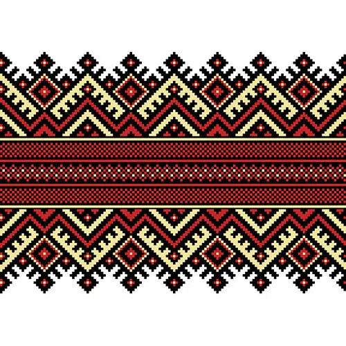 vector illustration ukrainian folk seamless pattern ornament ethnic ornament border element7 1 کارت مواج-قرمز-مشکی-شرکتی