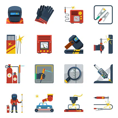 welding flat color icons 1 مجموعه