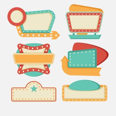 طرح های تابلو لاسوگاسی و قاب مستطیل و اشکال هندسی و فلش